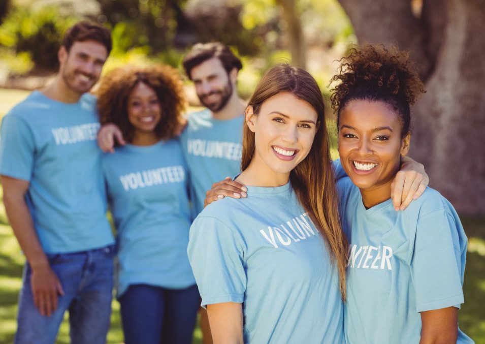 Portrait of volunteer group posing